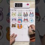 45分で何ができる？あつ森の住人何人描けるか検証③【あつまれどうぶつの森/Animal Crossing】　#Shorts