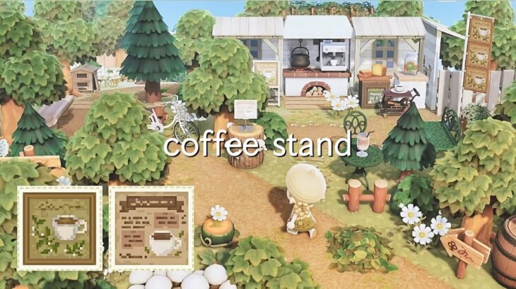 森の小さなオープンカフェ | coffee stand Speed build | custom design | animal crossing | あつ森