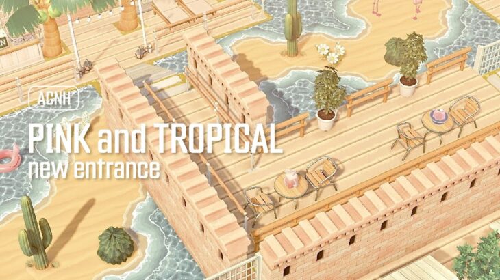【あつ森】トロピカルな島の入口を作る｜entrance｜tropical｜speed build 【ACNH】【島クリ】【島クリエイター】【island create】