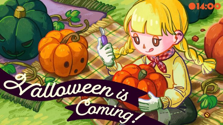 【あつ森配信】ハロウィン準備🎃🎃🎃島じゅうをかぼちゃで飾ろう！