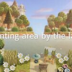 【あつ森】緑生い茂る自然島 大きな湖を見渡す絵画エリア🦢 | painting area by the lake | Animal Crossing New Horizons