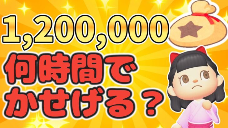 【あつ森お金かせぎ】収納を増やすために虫取りで120万ベルタイムアタック！【ゆっくり実況】