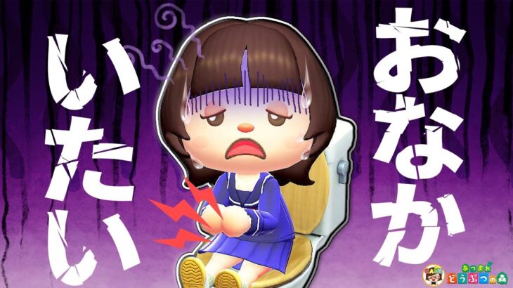 【あつ森アニメ】おなかが痛い日の一日【あつまれどうぶつの森】