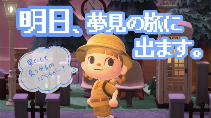 明日、夢見捜索隊に復帰します。願掛け回【あつまれどうぶつの森】