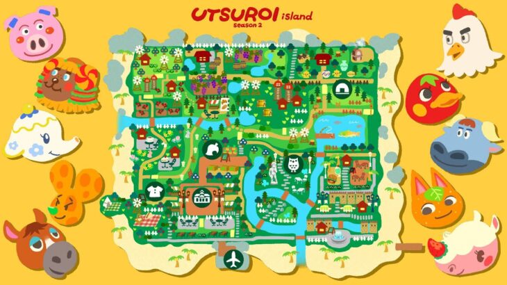 【あつ森】島クリも住民も「たべもの」だらけのおいしい島🌳🍎うつろい島Season2完成ツアー【島紹介】