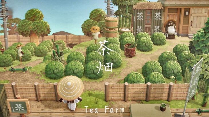 【あつ森】和風島 低木を使って茶畑をつくる | Tea Farm | Natural Japanese Island | Animal Crossing New Horizons