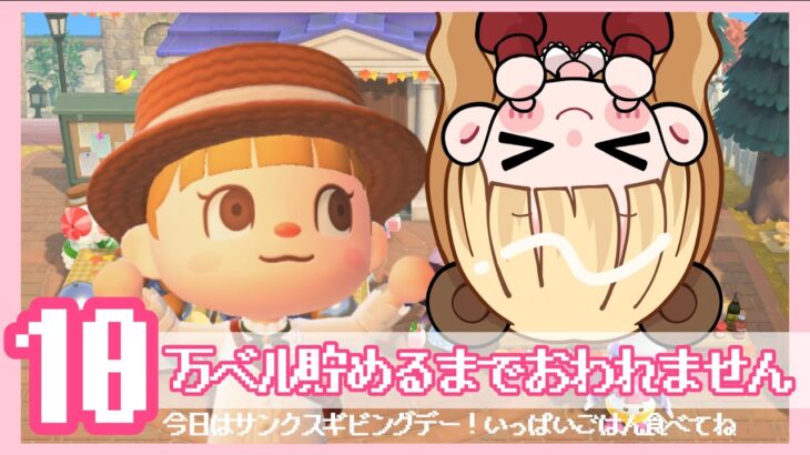 10万ベル集めるまで終われません！@サンクスギビングデー🍄【あつまれどうぶつの森】【生配信】